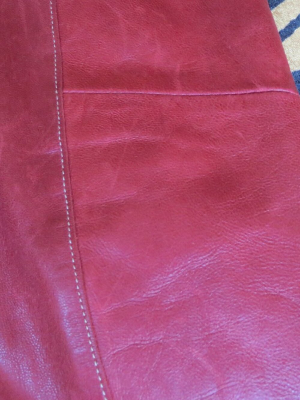 Vintage Mossimo Women's Red Leather XL Jacket - Picture 11 of 12
